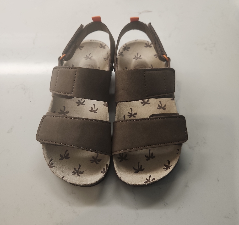 Wonder Nation Brown Kids Sandals with Patterned Insole